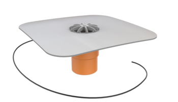 Receptor de balcon TOPWET cu flanșă la comandă (EPDM, TPO, FPO, PE, STE – hidroizolații lichide/pensulabile), degivrare 230 V, ieșire verticală Receptor de balcon TOPWET cu flanșă la comandă (EPDM, TPO, FPO, PE, STE – hidroizolații lichide/pensulabile), degivrare 230 V, ieșire verticală