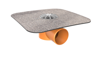 Receptor de balcon TOPWET cu flanșă la comandă (EPDM, TPO, FPO, PE, STE – hidroizolatii lichide/pensulabile), iesire orizontala Receptor de balcon TOPWET cu flanșă la comandă (EPDM, TPO, FPO, PE, STE – hidroizolatii lichide/pensulabile), iesire orizontala