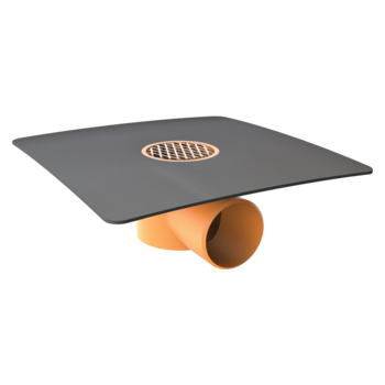 Receptor de balcon TOPWET cu flanșă la comandă (EPDM, TPO, FPO, PE, STE – hidroizolatii lichide/pensulabile), iesire orizontala Receptor de balcon TOPWET cu flanșă la comandă (EPDM, TPO, FPO, PE, STE – hidroizolatii lichide/pensulabile), iesire orizontala