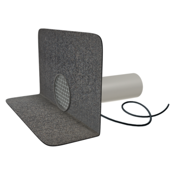 Receptor de colț(gargui) TOPWET cu secțiune rotundă, flanșă din membrană bituminoasă, degivrare 230 V Receptor de colț(gargui) TOPWET cu secțiune rotundă, flanșă din membrană bituminoasă, degivrare 230 V