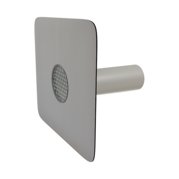 Deversor de siguranță (prea-plin) TOPWET cu secțiune rotundă și flanșă din membrană PVC Deversor de siguranță (prea-plin) TOPWET cu secțiune rotundă și flanșă din membrană PVC