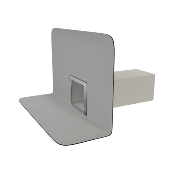 Receptor de colț(gargui) TOPWET cu secțiune rectangulară, flanșă din membrană PVC Receptor de colț(gargui) TOPWET cu secțiune rectangulară, flanșă din membrană PVC