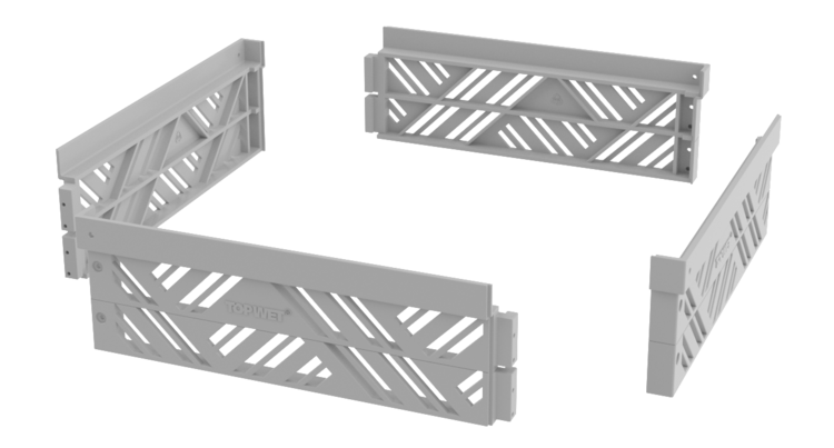 Set de bază cu 4 lamele pentru înălțare cu 100 mm